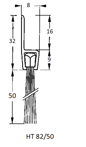 Plinthe brosse profil H avec poils