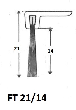 Plinthe brosse profil F avec poils