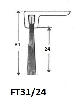 Plinthe brosse profil F avec poils