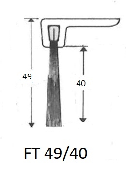 Plinthe brosse profil F avec poils