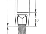 Plinthe brosse profil H avec poils