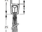 Plinthe brosse profil H avec poils