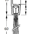 Plinthe brosse profil H avec poils